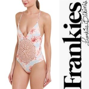 Frankies Bikinis Poppy One Piece Wildflower Crochet Bathing Suit xs